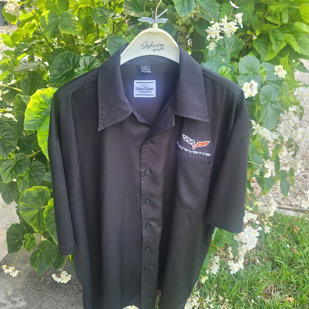 CORVETTE CLUB SHIRT w/LOGO SLEEVELESS SOLID BLACK COLOR